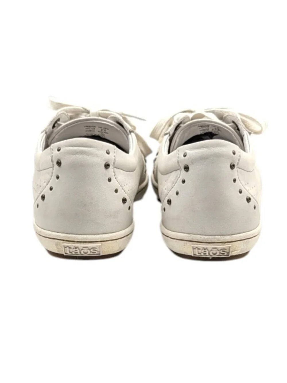 Taos Freedom Bone/Off White Leather Comfort Sneakers US 9.5 EU 40 S4246